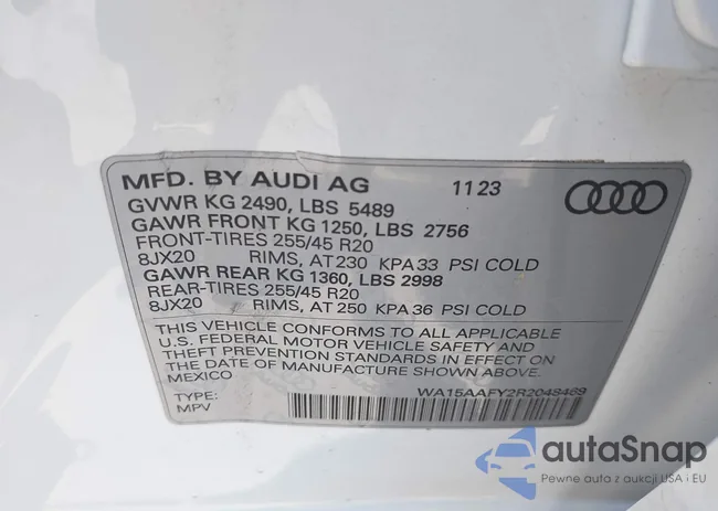 WA15AAFY2R2048469: 42320838