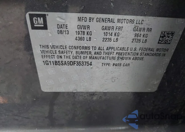 1G11B5SA9DF353754: 42321145