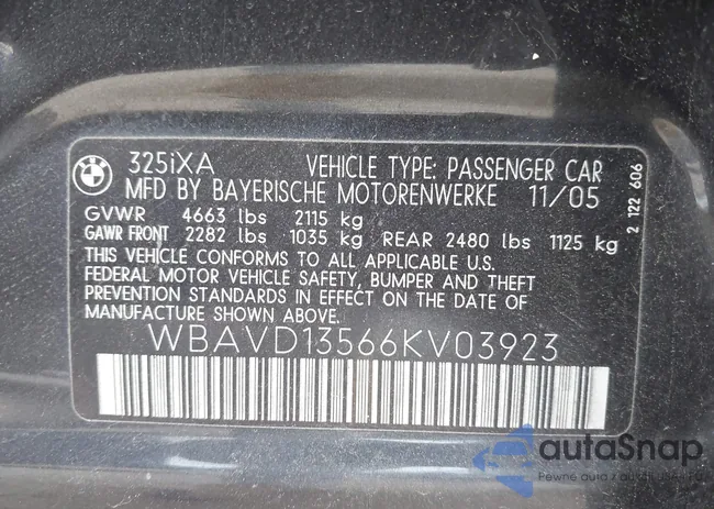 WBAVD13566KV03923: 42321179