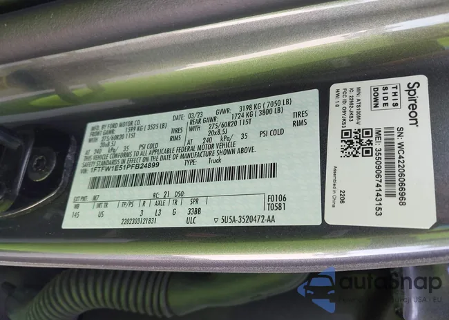 1FTFW1E51PFB24899: 42322266