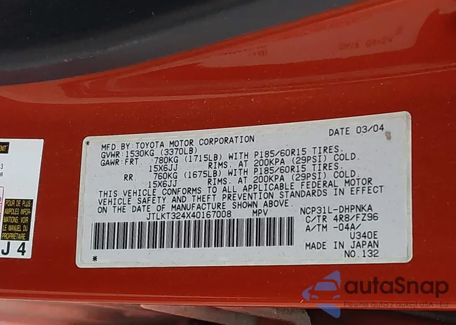 JTLKT324X40167008: 42322295