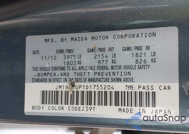 JM1BL1UP1D1755204: 42322429