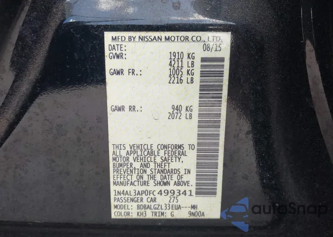 1N4AL3AP0FC499341: 42322450