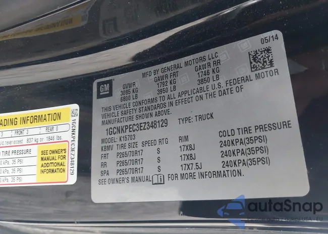 1GCNKPEC3EZ348129: 42322502