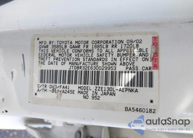 JTDBR32E630029953: 42322556