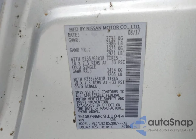 5N1DR2MN6HC911044: 42321805