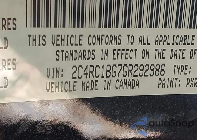 2C4RC1BG7GR292986: 42321810