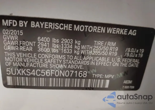 5UXKS4C56F0N07168: 42321852