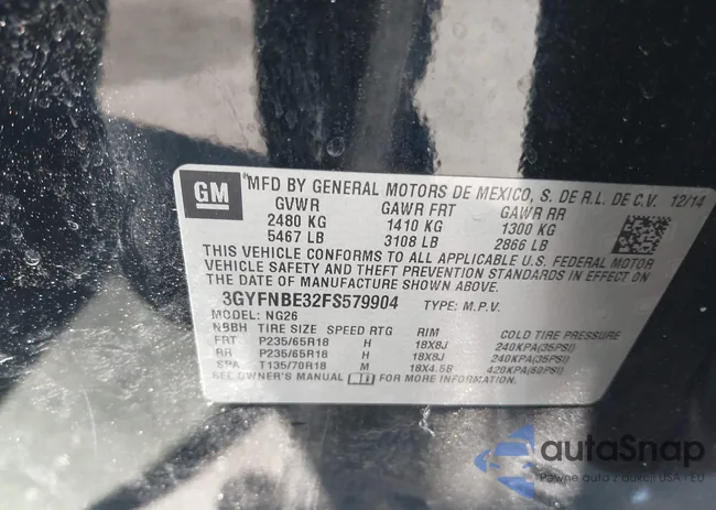 3GYFNBE32FS579904: 42321862