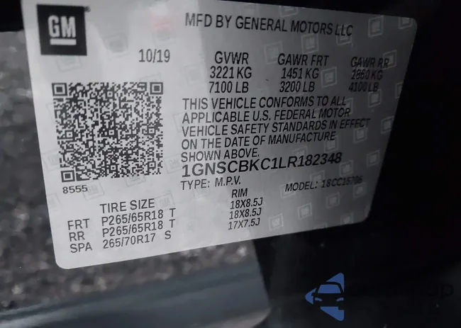 1GNSCBKC1LR182348: 42321890