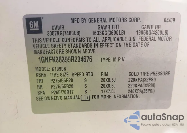 1GNFK36399R234676: 42321922