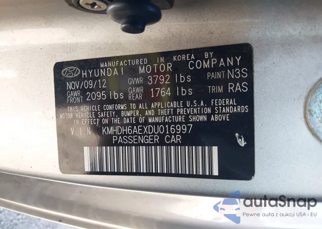 KMHDH6AEXDU016997: 42321923