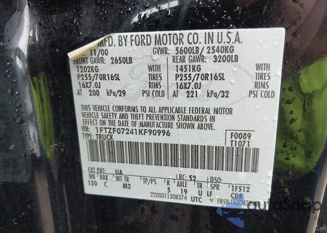 1FTZF07241KF90996: 42322068