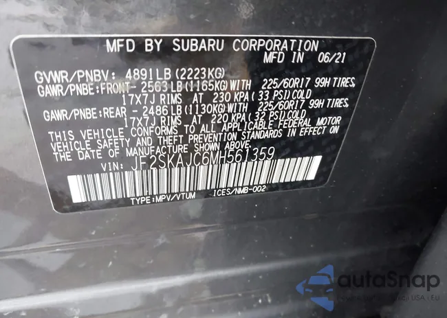 JF2SKAJC6MH561359: 42322140