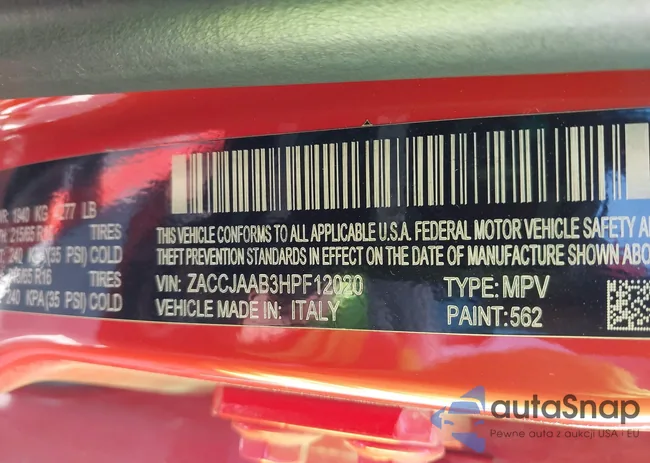 ZACCJAAB3HPF12020: 42323416