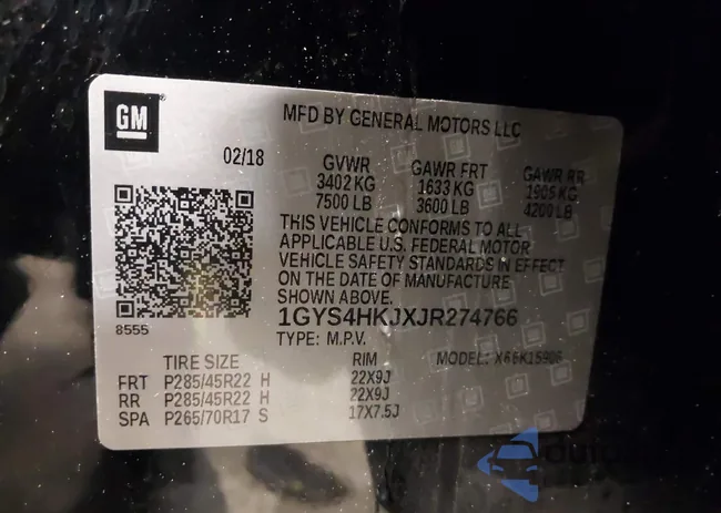 1GYS4HKJXJR274766: 42323428