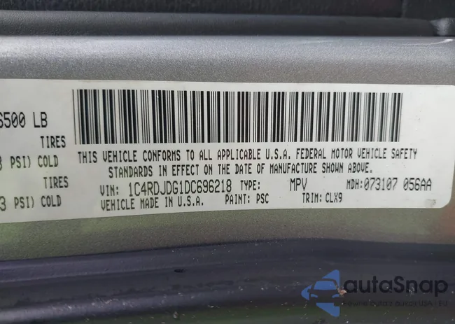 1C4RDJDG1DC696218: 42323439