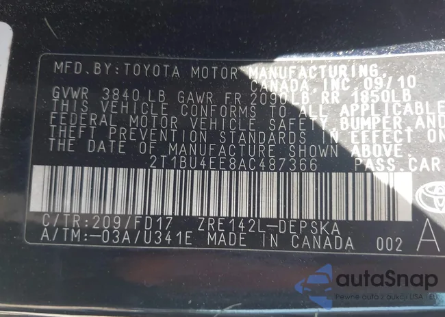 2T1BU4EE8AC487366: 42323734