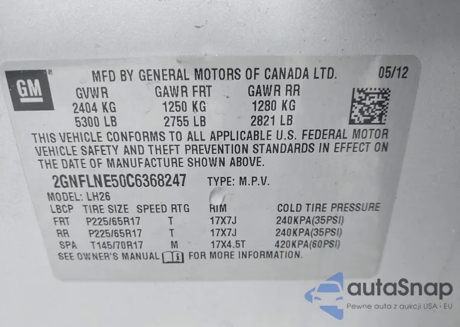 2GNFLNE50C6368247: 42322907