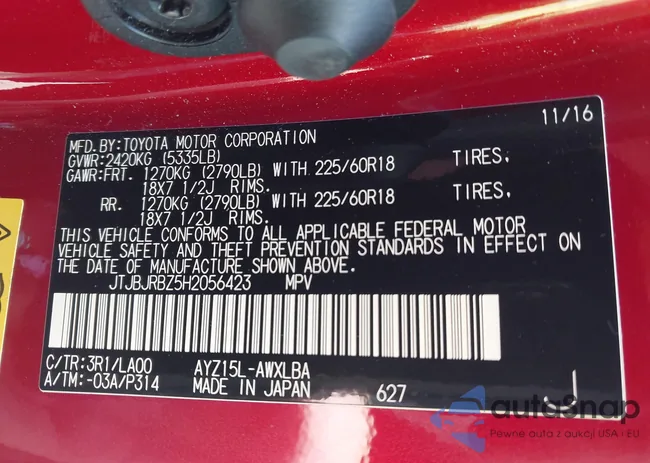 JTJBJRBZ5H2056423: 42322983