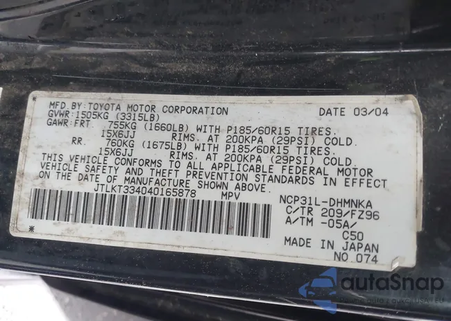 JTLKT334040165878: 42323006