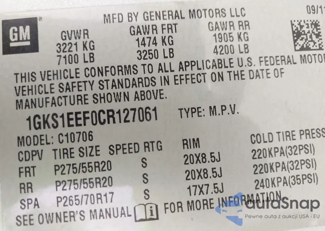 1GKS1EEF0CR127061: 42324296