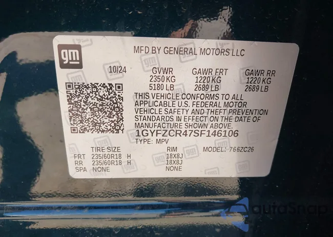 1GYFZCR47SF146106: 42324320