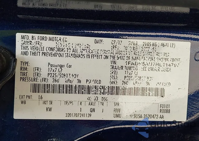 1FADP5AU7HL114797: 42324490