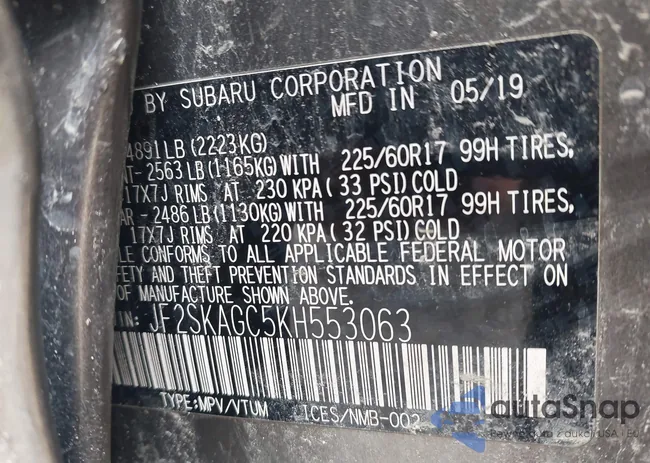 JF2SKAGC5KH553063: 42324528