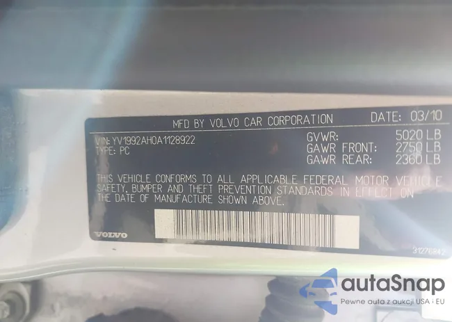 YV1992AH0A1128922: 42324589