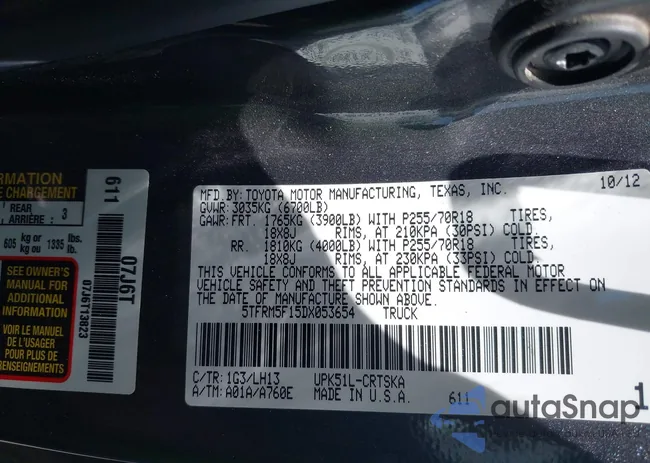 5TFRM5F15DX053654: 42324593