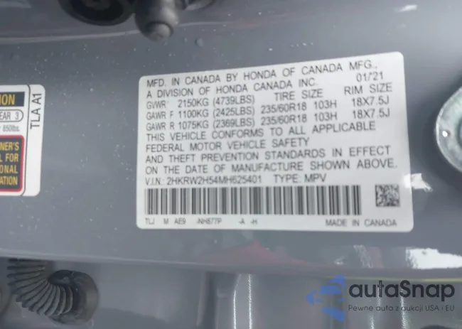 2HKRW2H54MH625401: 42324639