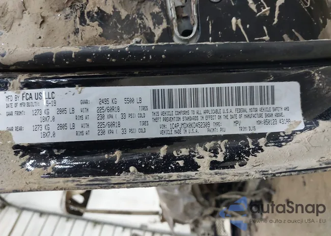 1C4PJMDX0KD452309: 42324723