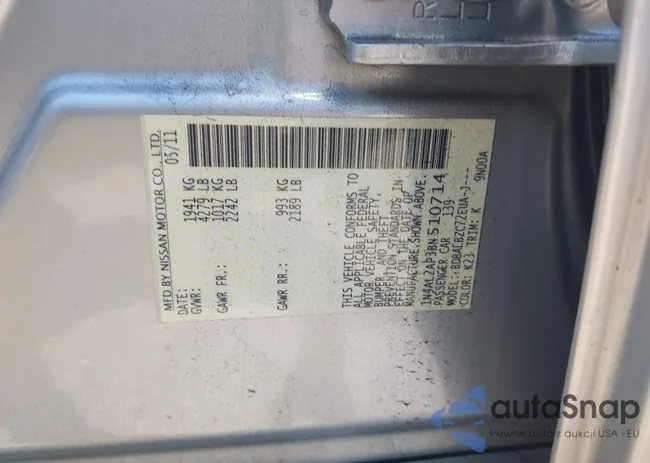 1N4AL2AP3BN510714: 42324732