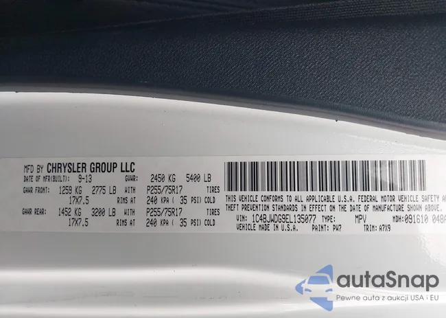 1C4BJWDG9EL135077: 42324775