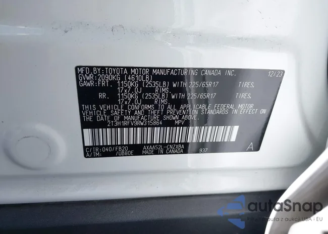 2T3H1RFV9RW315864: 42323794