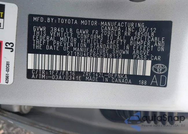 2T1BU4EE6CC918113: 42323872