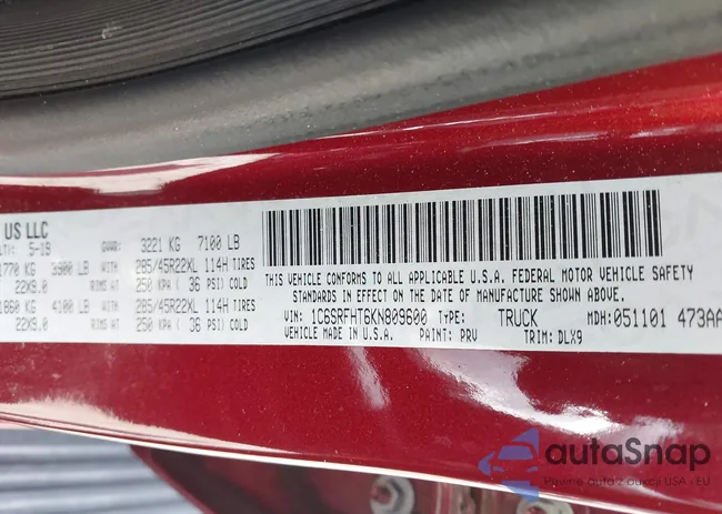 1C6SRFHT6KN809600: 42323902