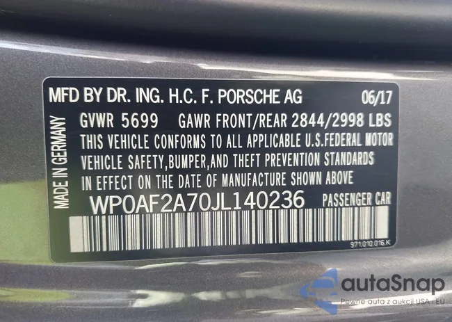 WP0AF2A70JL140236: 42323921