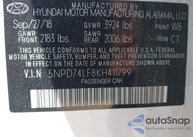 5NPD74LF8KH411799: 42323926