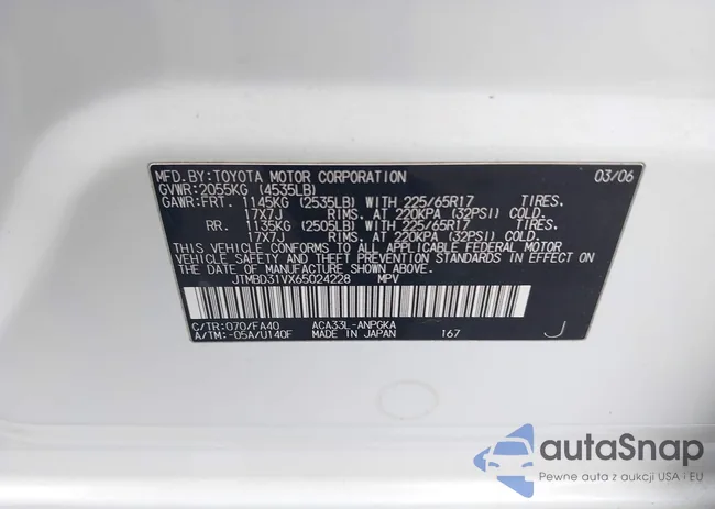 JTMBD31VX65024228: 42324154