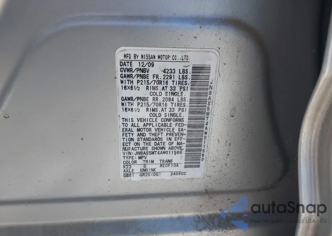 JN8AS5MT4AW011568: 42325364