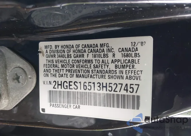 2HGES16513H527457: 42325519
