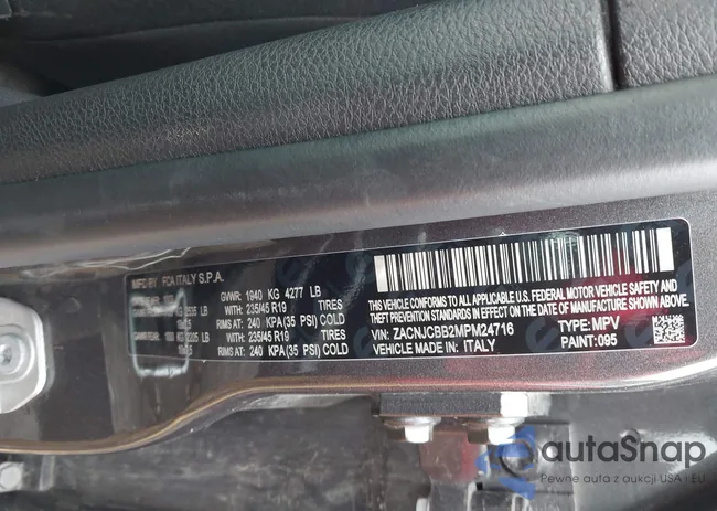 ZACNJCBB2MPM24716: 42325600