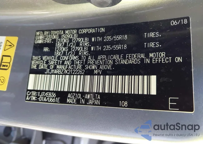 JTJYARBZ7K2122262: 42325630