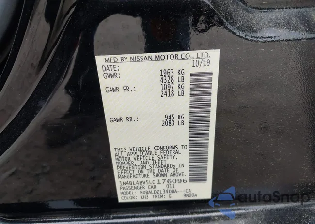 1N4BL4BV5LC176096: 42325665