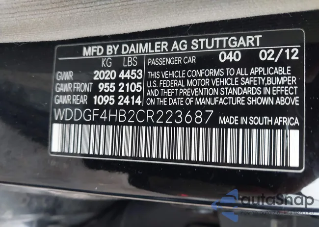 WDDGF4HB2CR223687: 42324885