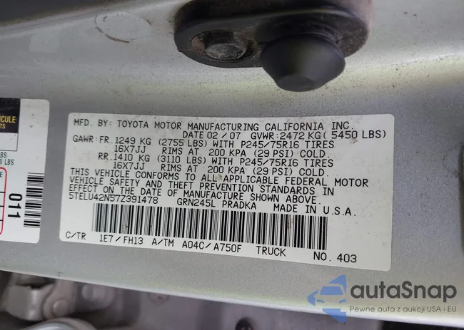 5TELU42N57Z391478: 42324969