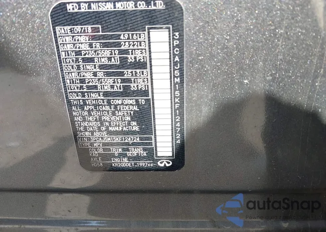 3PCAJ5M15KF124724: 42325123