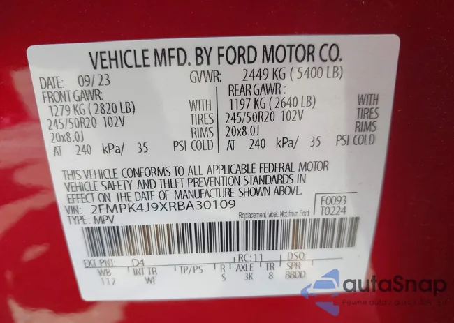 2FMPK4J9XRBA30109: 42326221